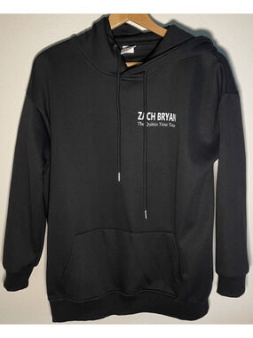 Zach Bryan The Quittin Time Tour 2024 Concert Sweatshirt Hoodie Black - M
